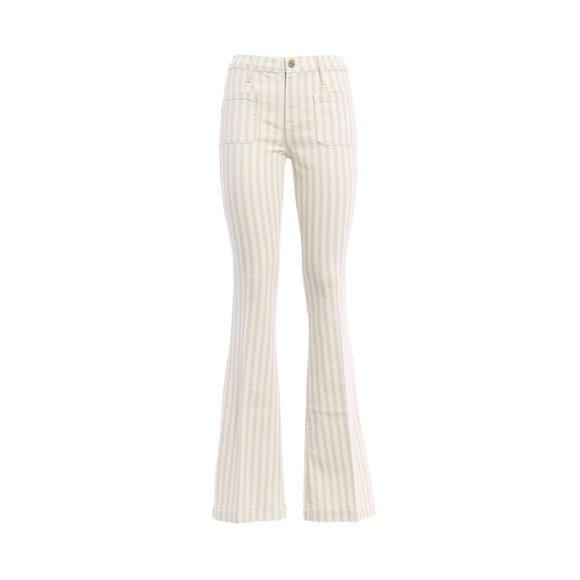 Frame Denim Denim - FRAME Le Bardot Striped High Rise Flare Jeans